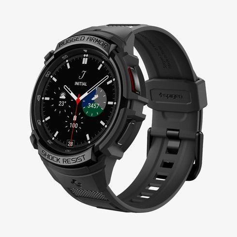 ACS06488 - Galaxy Watch 6 Classic (47mm) Case Rugged Armor Pro in black showing the front